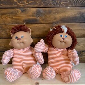 Vintage Set of 1983 Koosas Cat Cabbage Patch Dolls